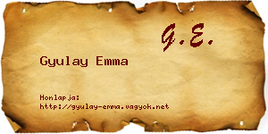 Gyulay Emma névjegykártya